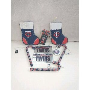 MLB Minnesota Twins Christmas Ornaments Candy Cane Stocking‎ Sled Bottle Top Lot
